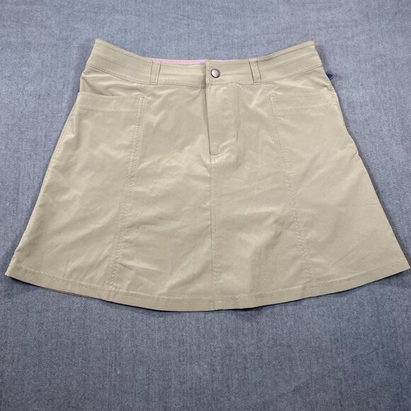 L.L. Bean Womens Khaki Skort Built-In Shorts Size 12 Regular Polyester/Spandex - Picture 1 of 16